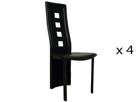 Chaise Coni Noir (Lot 2 Chaises)