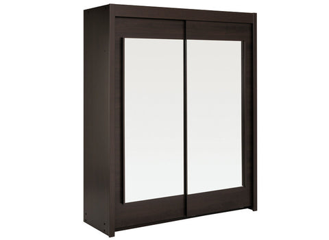 Armoire 2 portes coulissantes L180 café