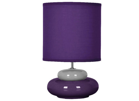 Lampe de chevet LILI prune/gris