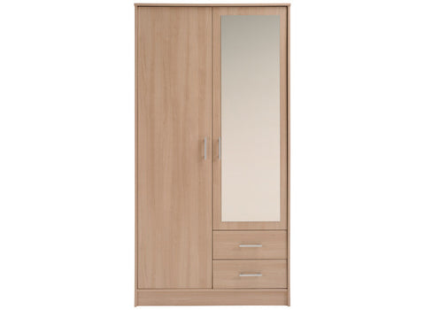 Armoire 2 portes 2 tiroirs bruges