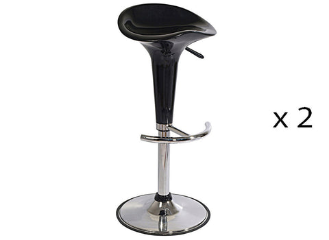 Tabouret de bar Pump Noir (Lot 2 Tabourets)