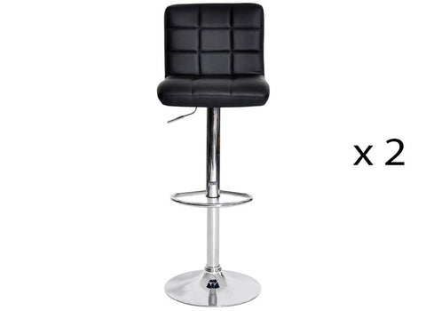 Tabouret de bar Lini Noir (Lot 2 Tabourets)