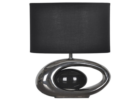 Lampe de table WARREN chrome/noir