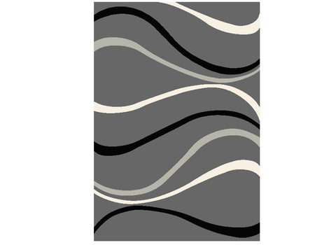 Tapis 160x230 ZIG ZAG noir