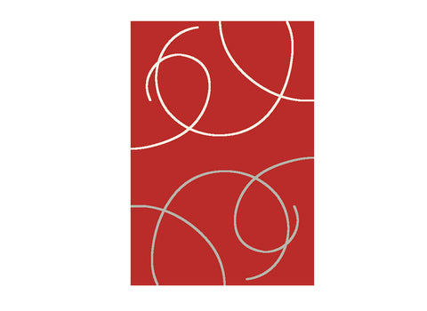 Tapis 120x170 VOLUTES Rouge
