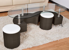 Table basse ORIS + 2 poufs
